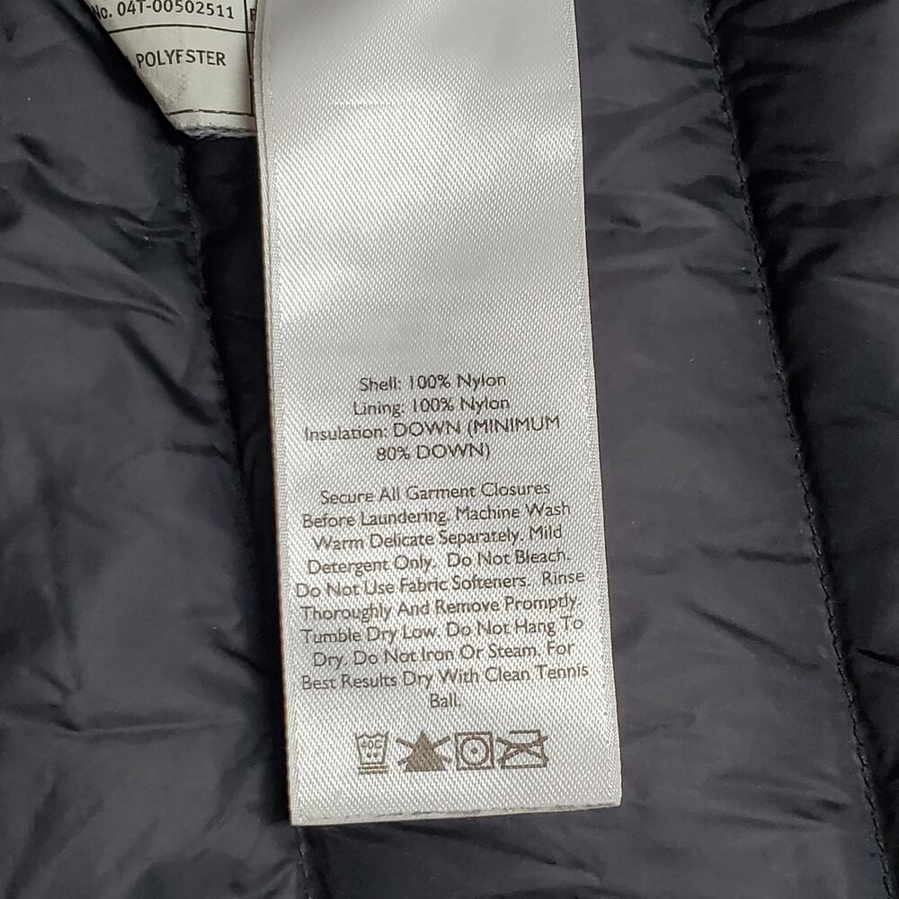 Eddie Bauer EB650 Down Puffer Vest Womens XS Black Quilted Full Zip Lightweight - Picture 8 of 8